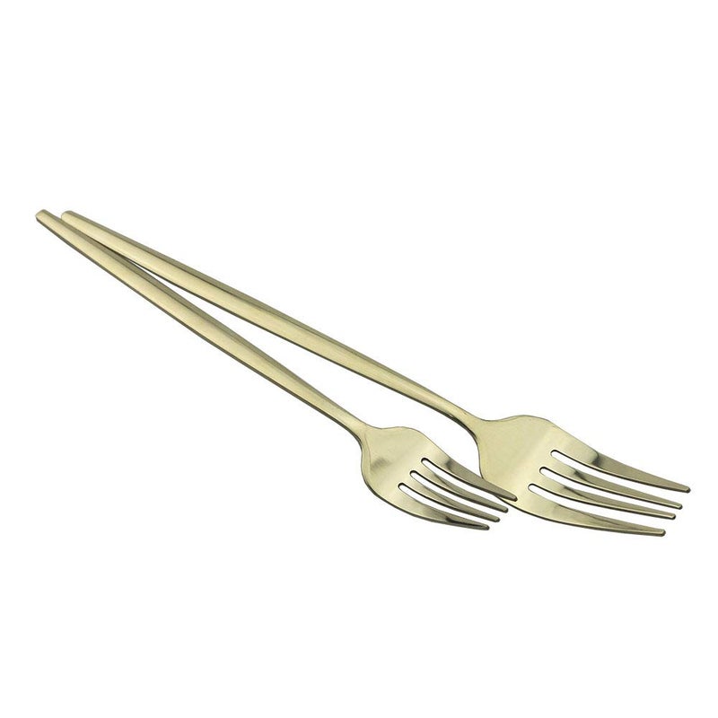 JASHII 24-Piece 304 Stainless Steel Flatware Cutlery Set for 6, Champagne Silverware Set, Mirror Finish, Ideal for Home Wedding Festival Party, Dishwasher Safe (Champagne gold) - Image 4